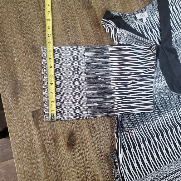 HG Twenty Six Tunic Blouse Women Plus 2X Black White Bohemian Boho - Picture 6 of 6